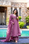 NSR 864 Heavy Faux Georgette With Embroidery Work Top With Bottom Dupatta Bulk Orders In India
